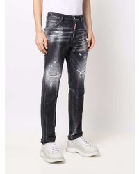 DSQUARED2 Distressed Effect Straight Leg Jeans