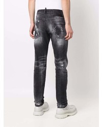 DSQUARED2 Distressed Effect Straight Leg Jeans