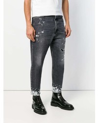 Diesel Black Gold Distressed Fitted Jeans