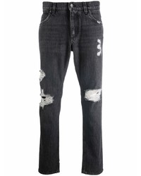 Dolce & Gabbana Distressed Low Rise Straight Leg Jeans