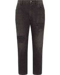 Dolce & Gabbana Distressed Mid Rise Tapered Jeans