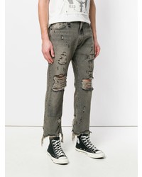 R13 Distressed Patch Jeans