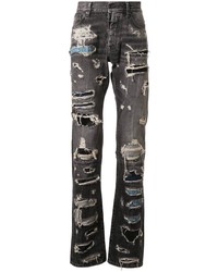 Unravel Project Distressed Patchwork Jeans