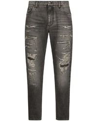 Dolce & Gabbana Distressed Ripped Detail Skinny Jeans