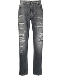 Dolce & Gabbana Distressed Ripped Detail Skinny Jeans