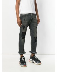R13 Distressed Slim Fit Jeans