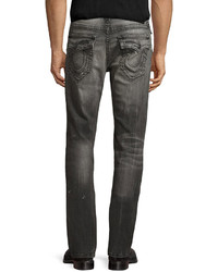 True Religion Geno Distressed Flap Pocket Jeans Gray Misfit