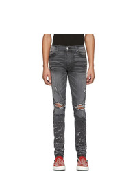 Amiri Grey Bleach Splatter Jeans
