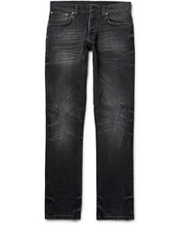 Nudie Jeans Grim Tim Slim Fit Distressed Organic Stretch Denim Jeans