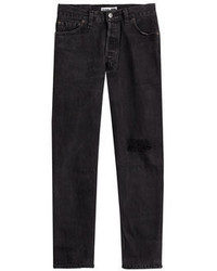 RE/DONE High Rise Jeans With Distressed Detail