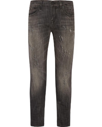 R 13 R13 Relaxed Distressed Low Rise Skinny Jeans