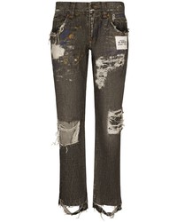 Dolce & Gabbana Re Edition Ripped Straight Leg Jeans