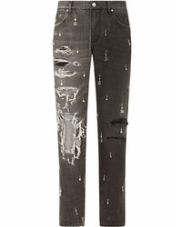 Dolce & Gabbana Ripped Detail Denim Jeans