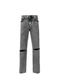 Saint Laurent Ripped Stonewashed Jeans