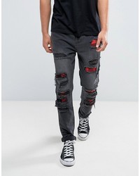 Cayler & Sons Skinny Jeans In Black With Distressing