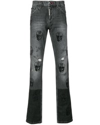Philipp Plein Straight Cut Skull Jeans