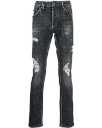 Philipp Plein Straight Leg Ripped Jeans