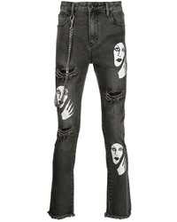 Haculla Witch Print Distressed Jeans