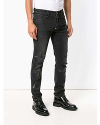 Philipp Plein Zip Detailed Skinny Jeans