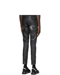 DSQUARED2 Black Icon Wax Skater Jeans