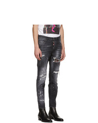 DSQUARED2 Black Studded Skater Jeans