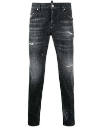 DSQUARED2 Crystal Embellished Distressed Skinny Jeans