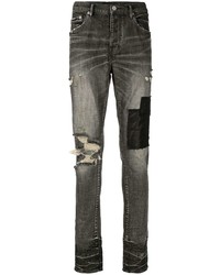 purple brand Distressed Patched Skinny Jeans