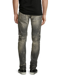 Robin's Jeans Distressed Skinny Jeans Gray