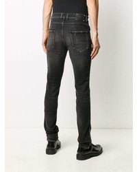 Les Hommes Faux Leather Side Stripe Jeans