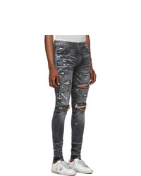 Amiri Grey Paint Splatter Jeans