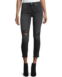 7 For All Mankind Gwenevere Distressed Skinny Ankle Jeans