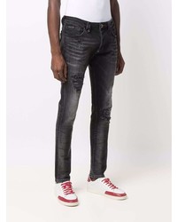 Philipp Plein Iconic Plein Distressed Skinny Jeans