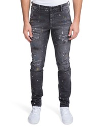 PRPS Ripped Painted Slim Fit Jeans