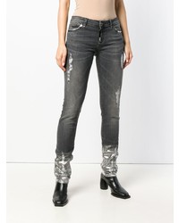 Philipp Plein Ripped Washed Slim Jeans