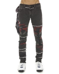 Cult of Individuality Rocker Motly Crue Frayed Slim Fit Stretch Jeans In Motley At Nordstrom