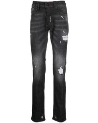 Philipp Plein Stitch Detail Straight Fit Jeans