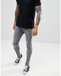 Bershka Super Skinny Fit Jeans In Grey