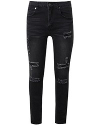 Boohoo Super Skinny Jeans With All Over Rips