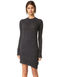 Charcoal Ripped Sweater Dress