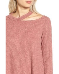 Cotton Emporium Ripped Neck Sweater Dress