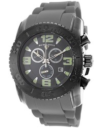 Swiss Legend Commander Chrono Grey Silicone And Dial Gunmetal Ip Steel Case