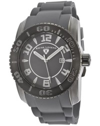 Swiss Legend Commander Grey Silicone And Dial Gunmetal Ip Steel Case