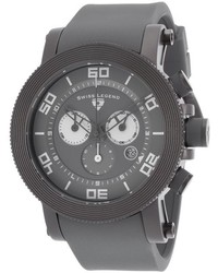 Swiss Legend Cyclone Chronograph Grey Dial And Silicone Strap Gunmetal Case