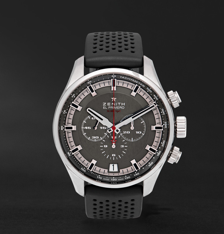 Zenith El Primero Sport 45mm Stainless Steel And Rubber Watch