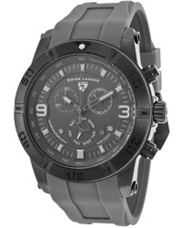 Swiss Legend Everest Chronograph Grey Silicone And Dial Gunmetal Case