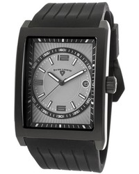 Swiss Legend Limousine Black Silicone Grey Dial Black Ip Stainless Steel Case