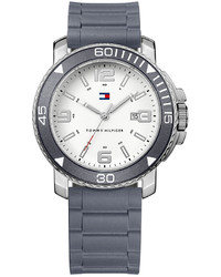 Tommy Hilfiger Watch Gray Silicone Strap 1790826