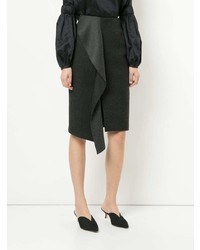 Julia Davidian Ruffle Detail Midi Skirt