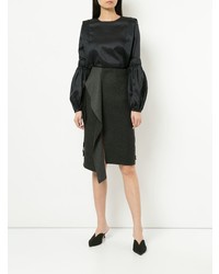 Julia Davidian Ruffle Detail Midi Skirt