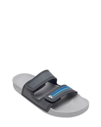 Quiksilver Rivi Double Adjust Slide Sandal In Greygreyblue At Nordstrom